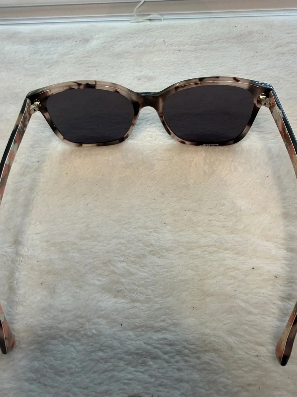 Vera Bradley Charlene Blush Pink Spotted Brown Designer Sunglasses